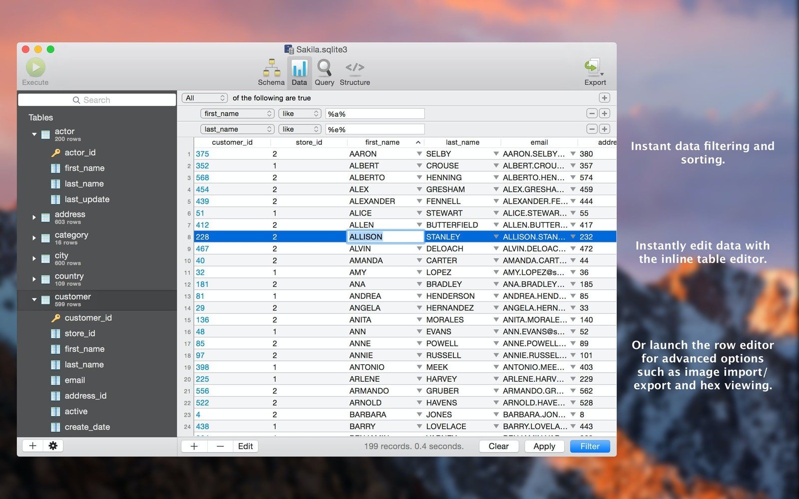 SQLPro for SQLite screenshot 2
